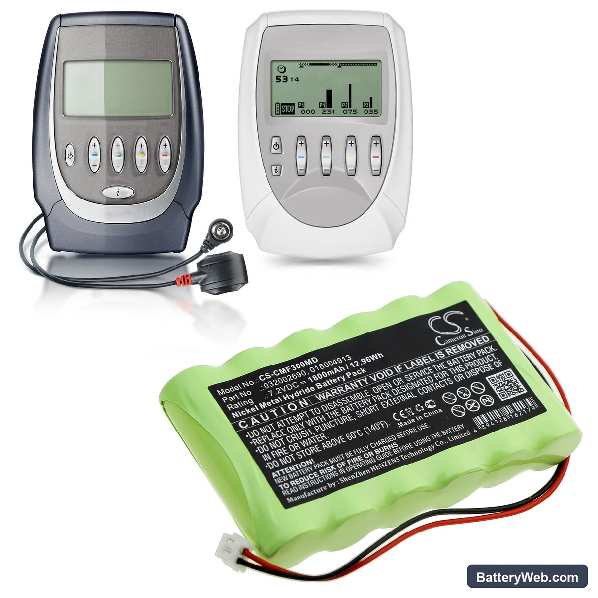 Compex Micro Replacement Battery, 7.2V, 1800mAh, Ni-MH 6