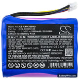 COMEN H3 Replacement Battery, 11.1V, 2600mAh, Li-ion 3