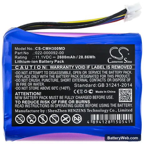 COMEN H3 Replacement Battery, 11.1V, 2600mAh, Li-ion 3