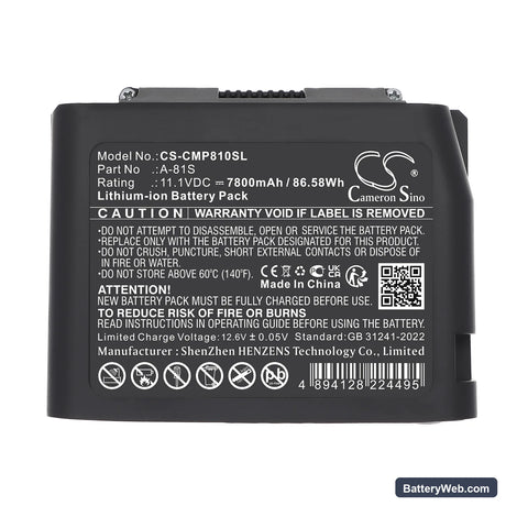 Comptyco A-81S Fusion Splicer Replacement Battery, 11.1V, 7800mAh, Li-ion 5
