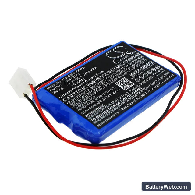 CONTEC ECG-100G Replacement Battery, 7.4V, 2500mAh, Li-Polymer 1