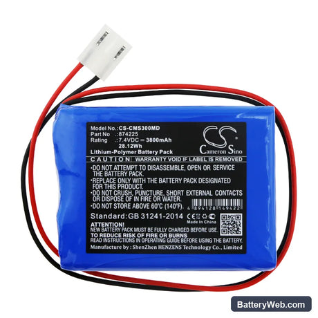 CONTEC ECG-300G Replacement Battery, 7.4V, 3800mAh, Li-Polymer 3