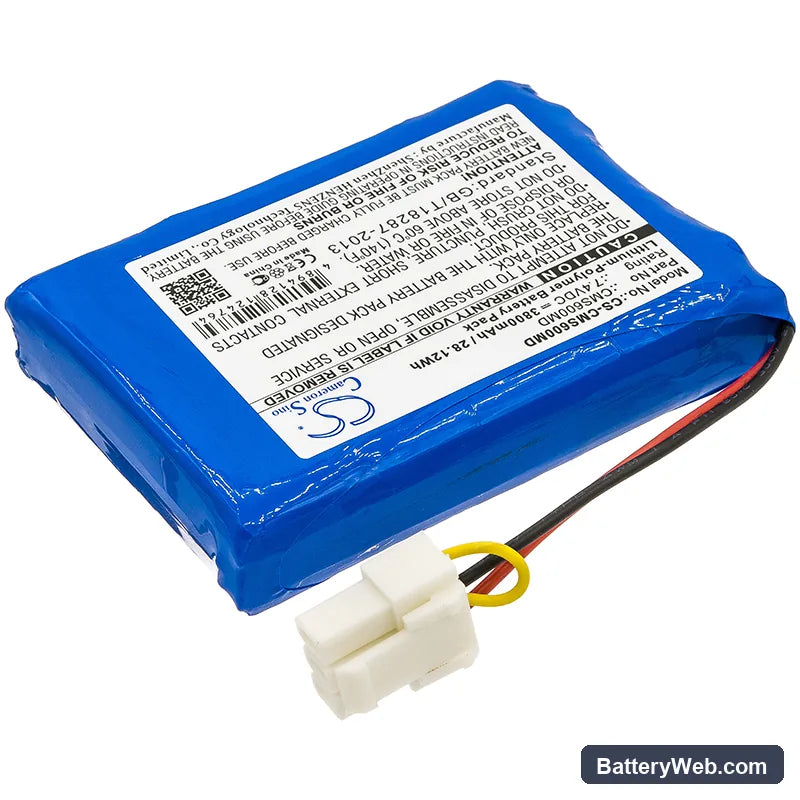 CONTEC CMS6000 Replacement Battery, 7.4V, 3800mAh, Li-Polymer 2
