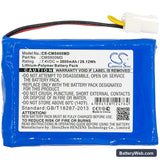 CONTEC CMS6000 Replacement Battery, 7.4V, 3800mAh, Li-Polymer 3