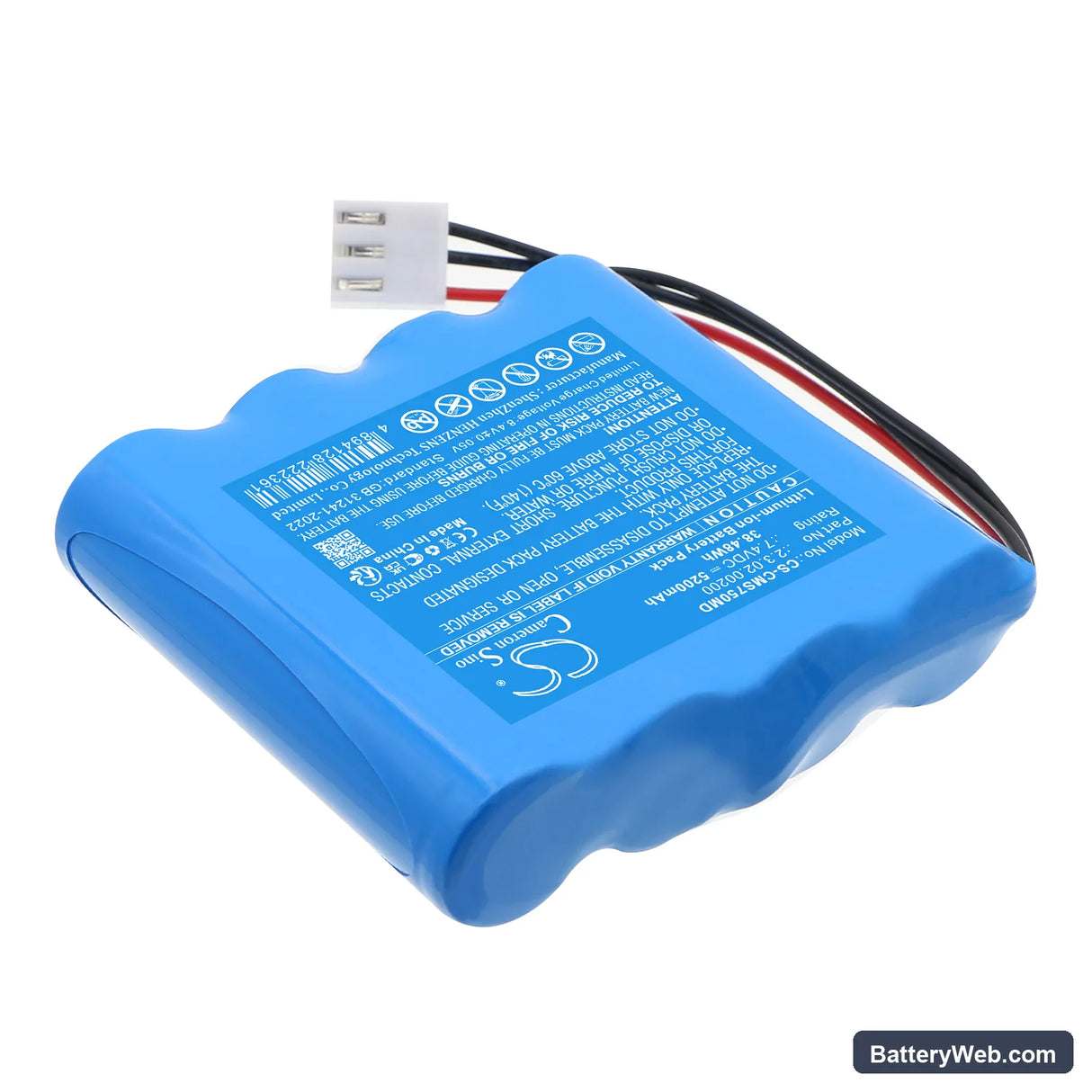 CONTEC HMS7500 Replacement Battery, 7.4V, 5200mAh, Li-ion 2