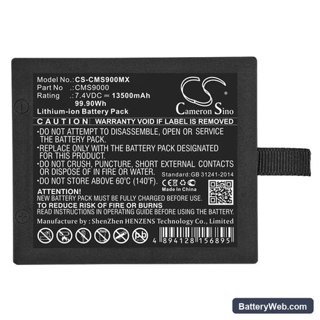 DHRM DHR930D Replacement Battery, 7.4V, 13500mAh, Li-ion 3