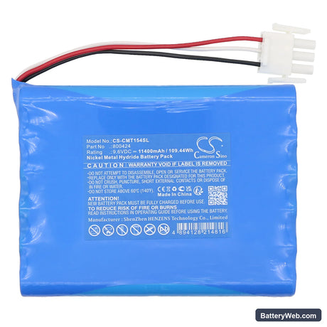 Climet CI-150t Replacement Battery, 9.6V, 11400mAh, Ni-MH 3