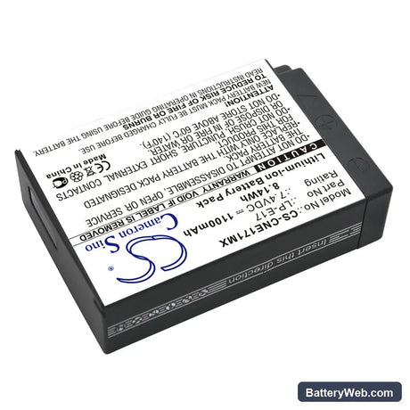 Canon EOS Kiss X8i Replacement Battery, 7.4V, 1100mAh, Li-ion 2