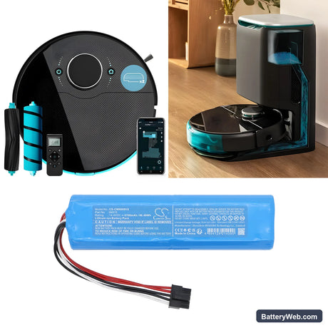 Cecotec Conga 8090 Ultra Replacement Battery, 14.4V, 6700mAh, Li-ion 6