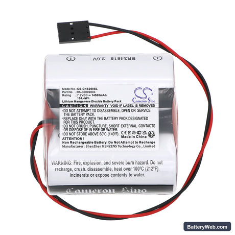 Cameron Nuflo scanner 2000 flow analyzer Replacement Battery, 7.2V, 14500mAh, Li-MnO2 3