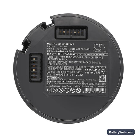 LEXY X7 Replacement Battery, 28.8V, 2500mAh, Li-ion 5