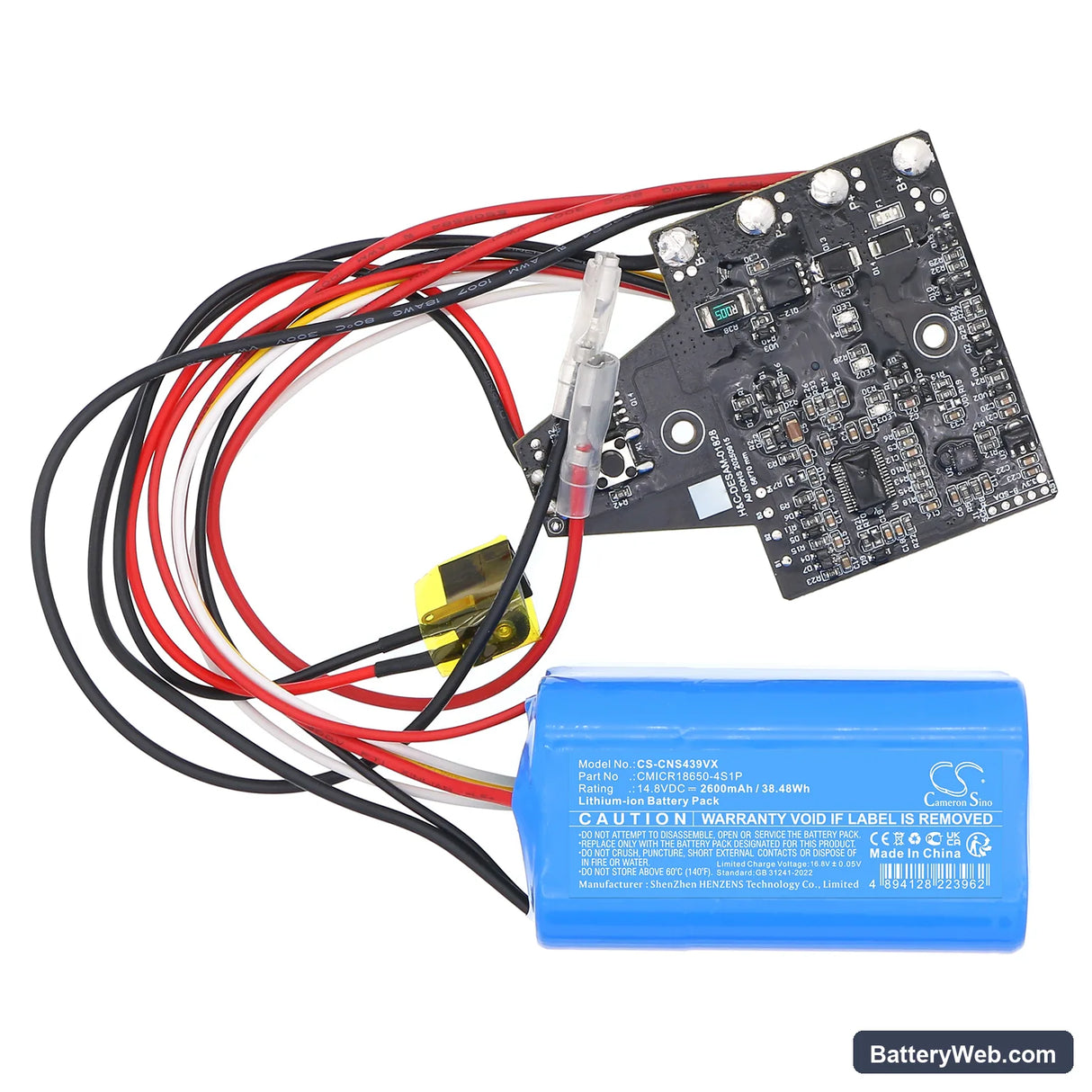 Cecotec 05439 Replacement Battery, 14.8V, 2600mAh, Li-ion 3