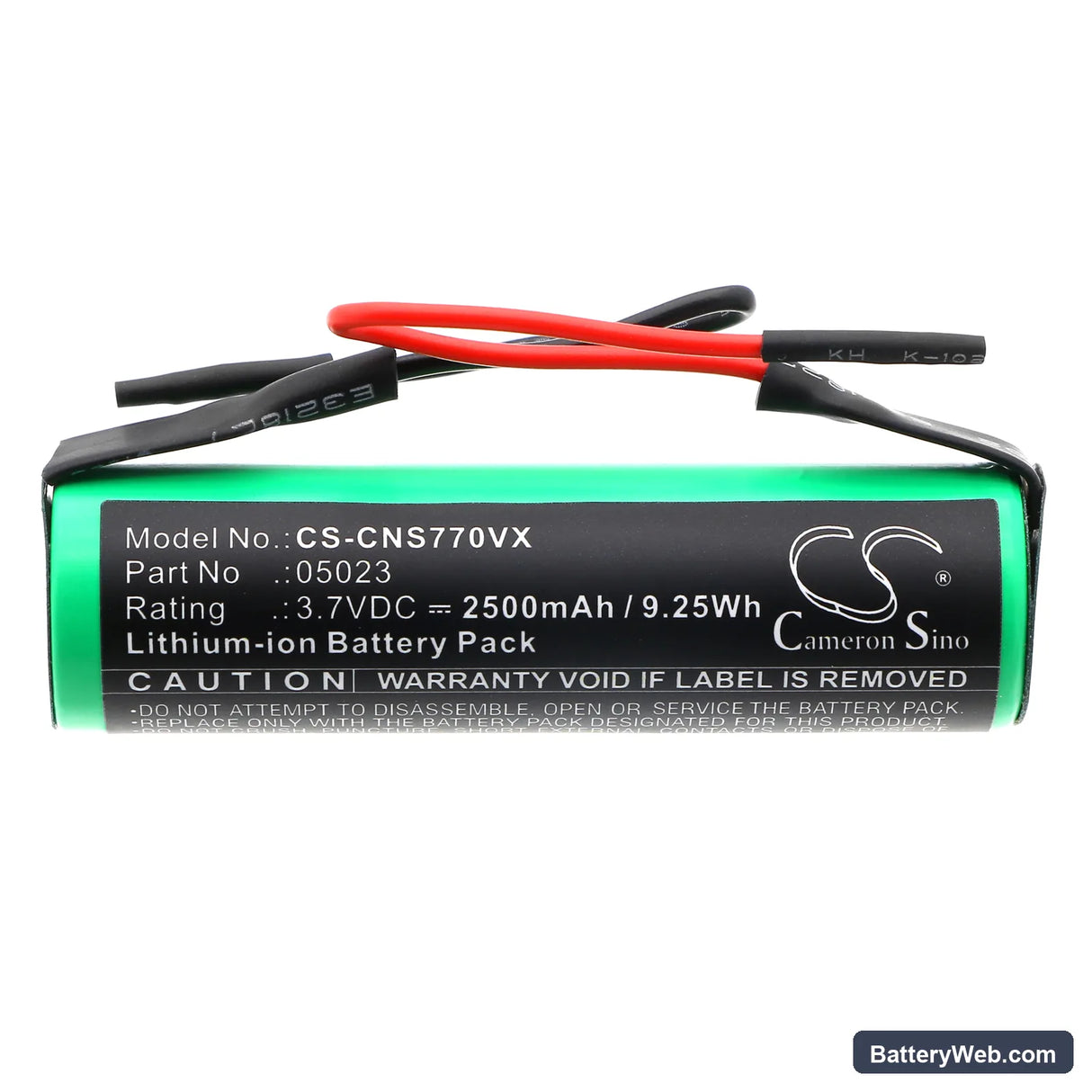 Cecotec 05023 Replacement Battery, 3.7V, 2500mAh, Li-ion 3