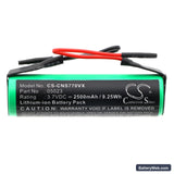Cecotec 05023 Replacement Battery, 3.7V, 2500mAh, Li-ion 3