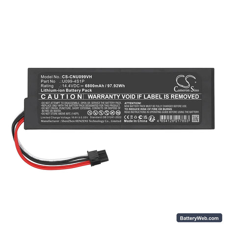 Cecotec Conga 8090 Replacement Battery, 14.4V, 6800mAh, Li-ion 5