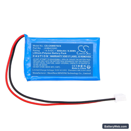 Cecotec Conga WinRobot 870 Replacement Battery, 14.8V, 600mAh, Li-Polymer 3