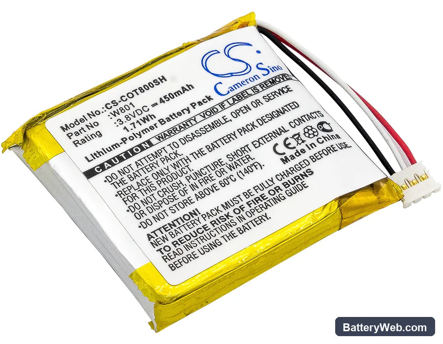 Codio K8 Replacement Battery, 3.8V, 450mAh, Li-Polymer 1