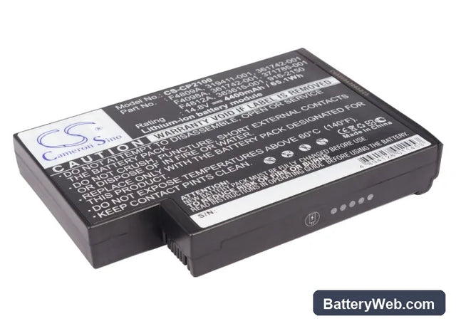 HP Business Notebook N1050v Series Replacement Battery, 14.8V, 4400mAh, Li-ion 1