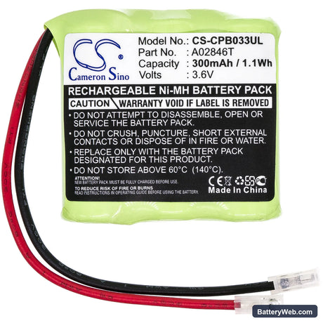 Universal 2/3AAA x 3 Replacement Battery, 3.6V, 300mAh, Ni-MH 3