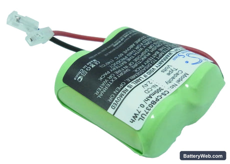 Universal 2/3AA x 2 Replacement Battery, 2.4V, 300mAh, Ni-CD 2