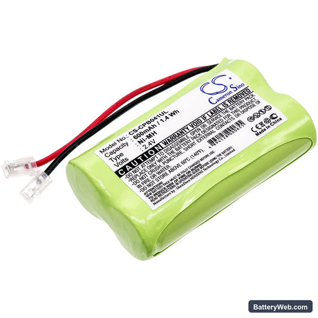 Universal AA x 2 Replacement Battery, 2.4V, 600mAh, Ni-MH 1