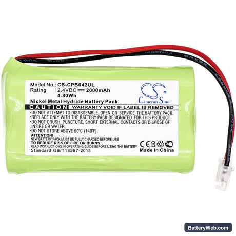 Universel AA x 2 Replacement Battery, 2.4V, 2000mAh, Ni-MH 3
