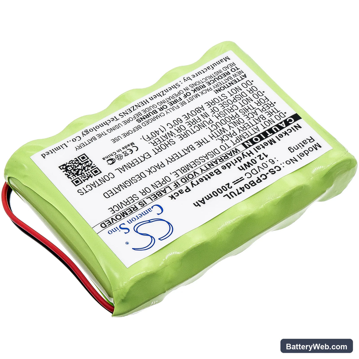 Universel AA x 5 Replacement Battery, 6V, 2000mAh, Ni-MH 2