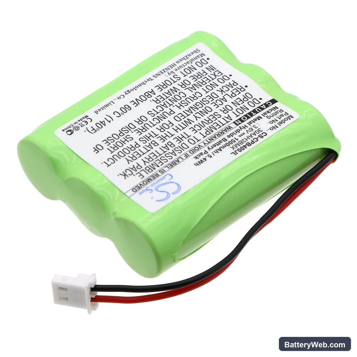Radio Shack Replacement Battery, 3.6V, 1500mAh, Ni-MH 2