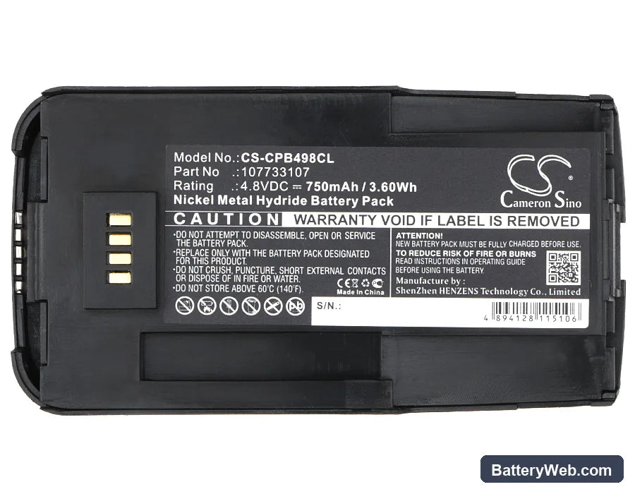 Avaya 9030 Replacement Battery, 4.8V, 750mAh, Ni-MH 5