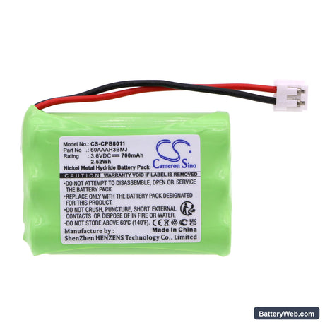 Geemarc CC40 Replacement Battery, 3.6V, 700mAh, Ni-MH 3