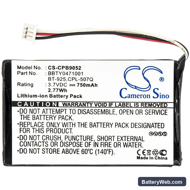 Uniden TRU-C46 Replacement Battery, 3.7V, 750mAh, Li-ion 3