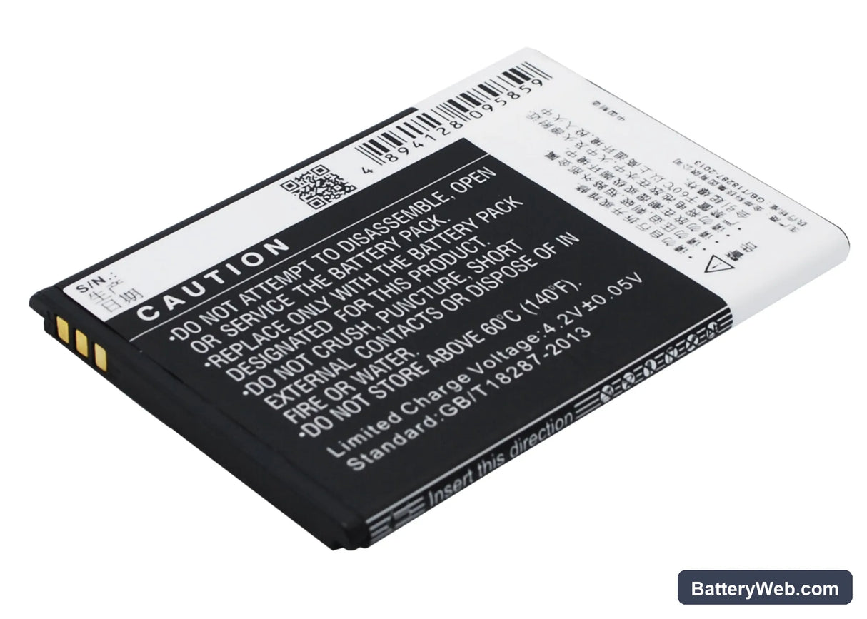 Coolpad 5213 Replacement Battery, 3.7V, 1500mAh, Li-ion 4