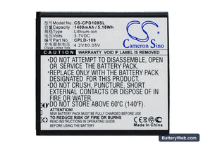 Coolpad 8070D Replacement Battery, 3.7V, 1400mAh, Li-ion 1