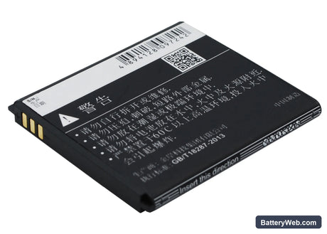 Coolpad 8070D Replacement Battery, 3.7V, 1400mAh, Li-ion 4