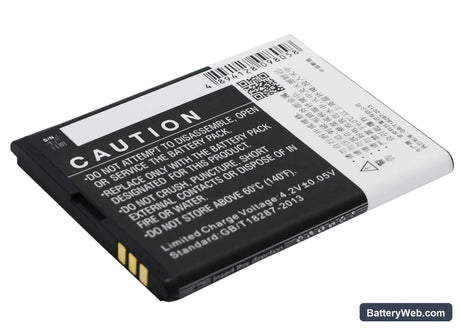 Coolpad 8017-T00 Replacement Battery, 3.7V, 1500mAh, Li-ion 4