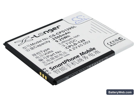 Coolpad 5315 Replacement Battery, 3.7V, 2500mAh, Li-ion 2