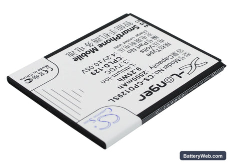 Coolpad 5315 Replacement Battery, 3.7V, 2500mAh, Li-ion 3