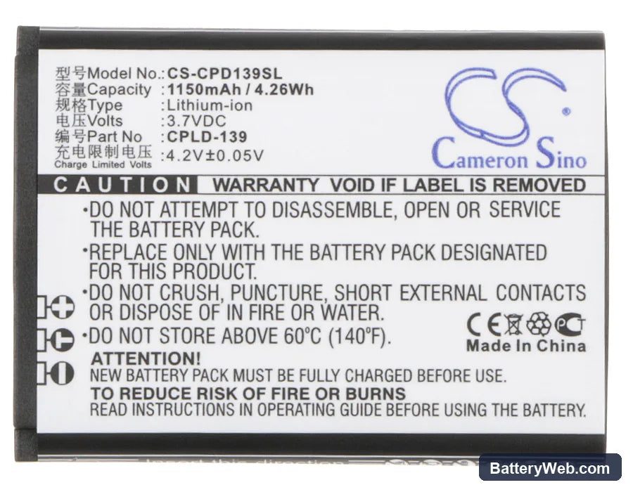 Coolpad 8021 Replacement Battery, 3.7V, 1150mAh, Li-ion 5