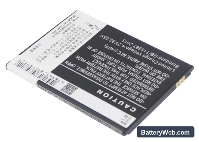 Coolpad 7295 Replacement Battery, 3.7V, 1750mAh, Li-ion 3