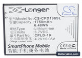 Coolpad 7295 Replacement Battery, 3.7V, 1750mAh, Li-ion 5