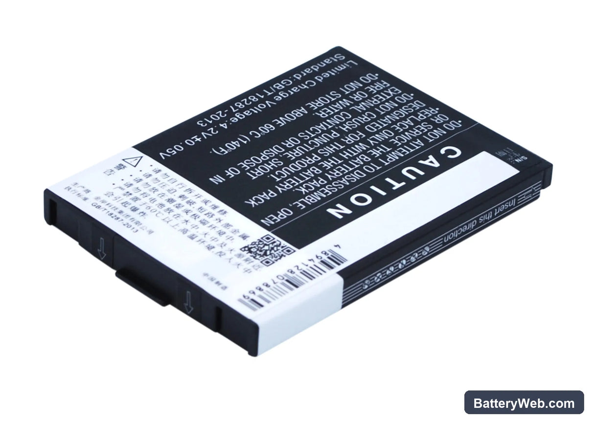 Coolpad E600 Replacement Battery, 3.7V, 1150mAh, Li-ion 4
