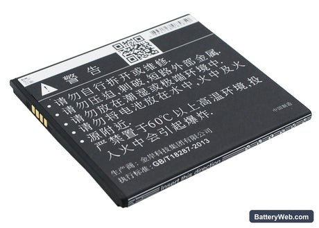 Coolpad K1 Replacement Battery, 3.7V, 1950mAh, Li-ion 4