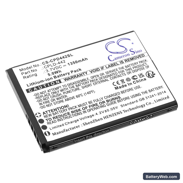 Coolpad CP3321ST Replacement Battery, 3.7V, 1350mAh, Li-ion 1