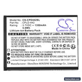 Coolpad CP3321ST Replacement Battery, 3.7V, 1350mAh, Li-ion 3