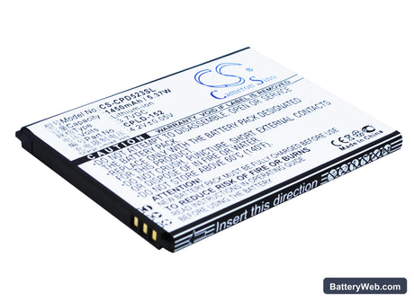 Coolpad 5263 Replacement Battery, 3.7V, 1450mAh, Li-ion 2