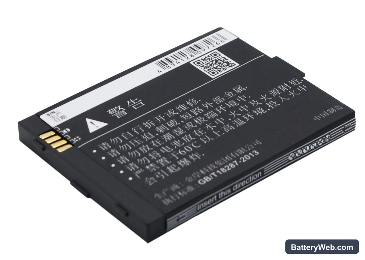 Coolpad 2938 Replacement Battery, 3.7V, 1100mAh, Li-ion 4