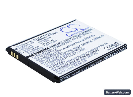 Coolpad 8707 Replacement Battery, 3.7V, 1500mAh, Li-ion 2