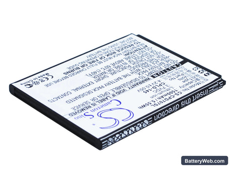 Coolpad 8707 Replacement Battery, 3.7V, 1500mAh, Li-ion 3