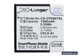 Coolpad 8070 Replacement Battery, 3.7V, 1500mAh, Li-ion 1