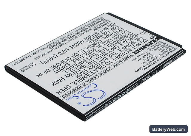 Coolpad 8198T Replacement Battery, 3.7V, 1500mAh, Li-ion 1